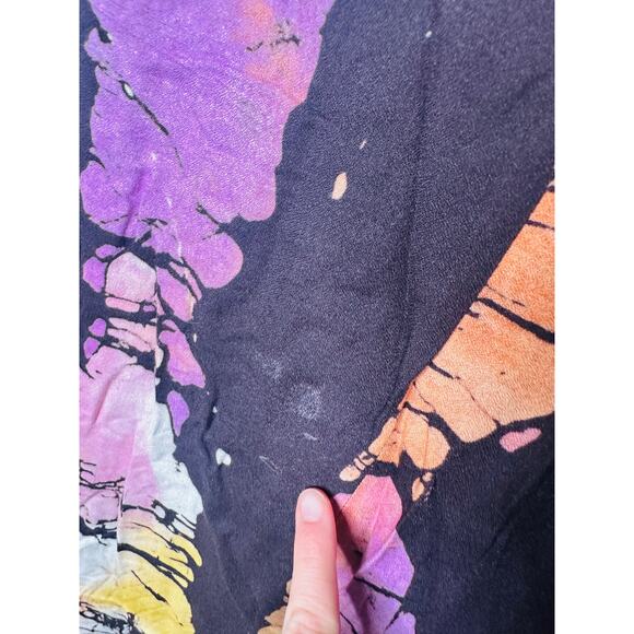 BUSAYO COLLECTIVE Black Pink Tie-Dye V-Neck Slip Style Dress Size Small - Picture 8 of 11